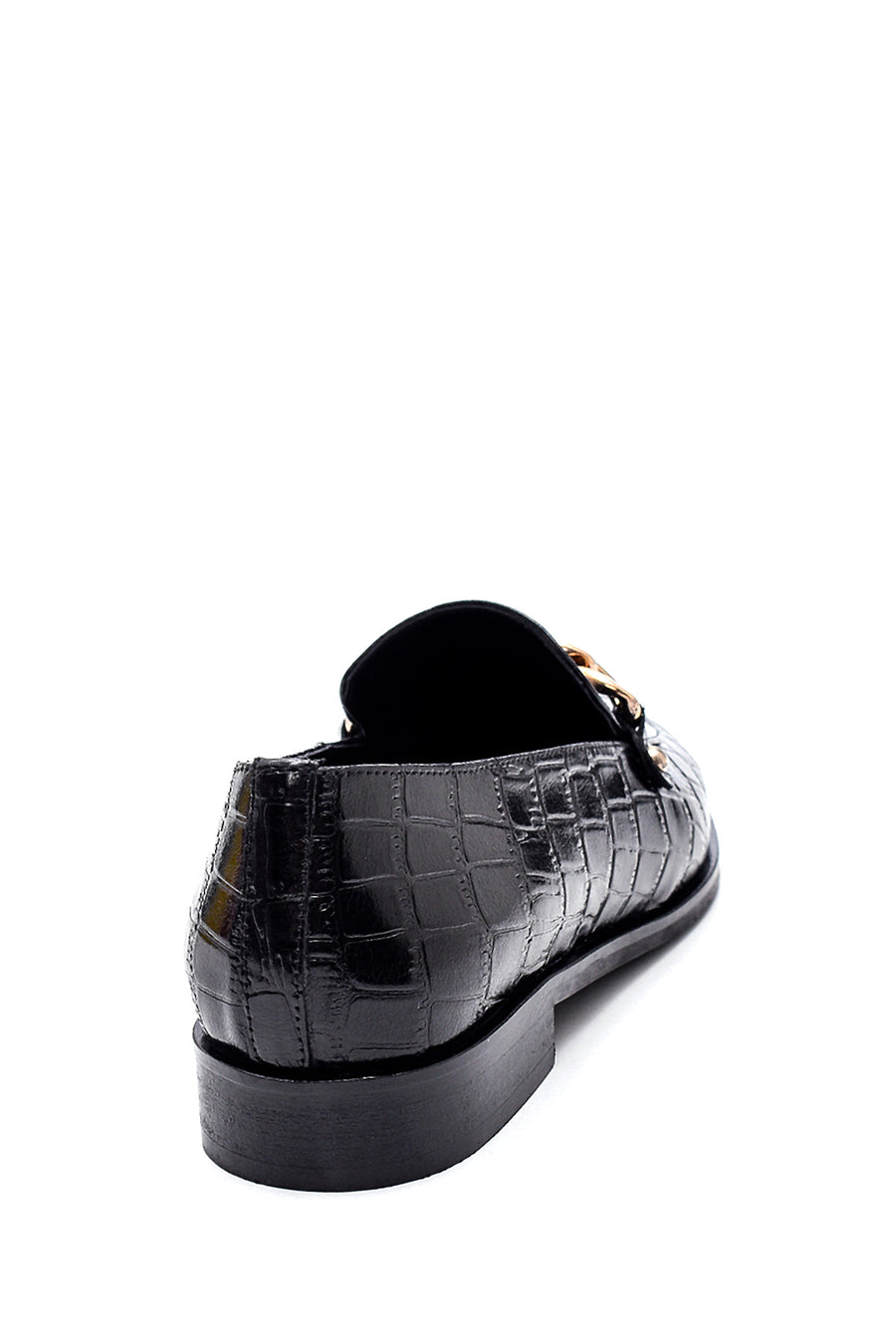 Kadın Deri Zincir Detaylı Loafer