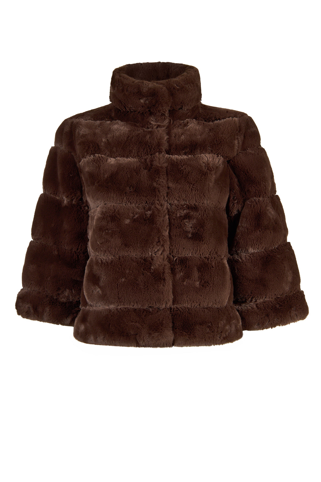 Dolomiti Kadın Kahverengi Kısa Teddy Mont