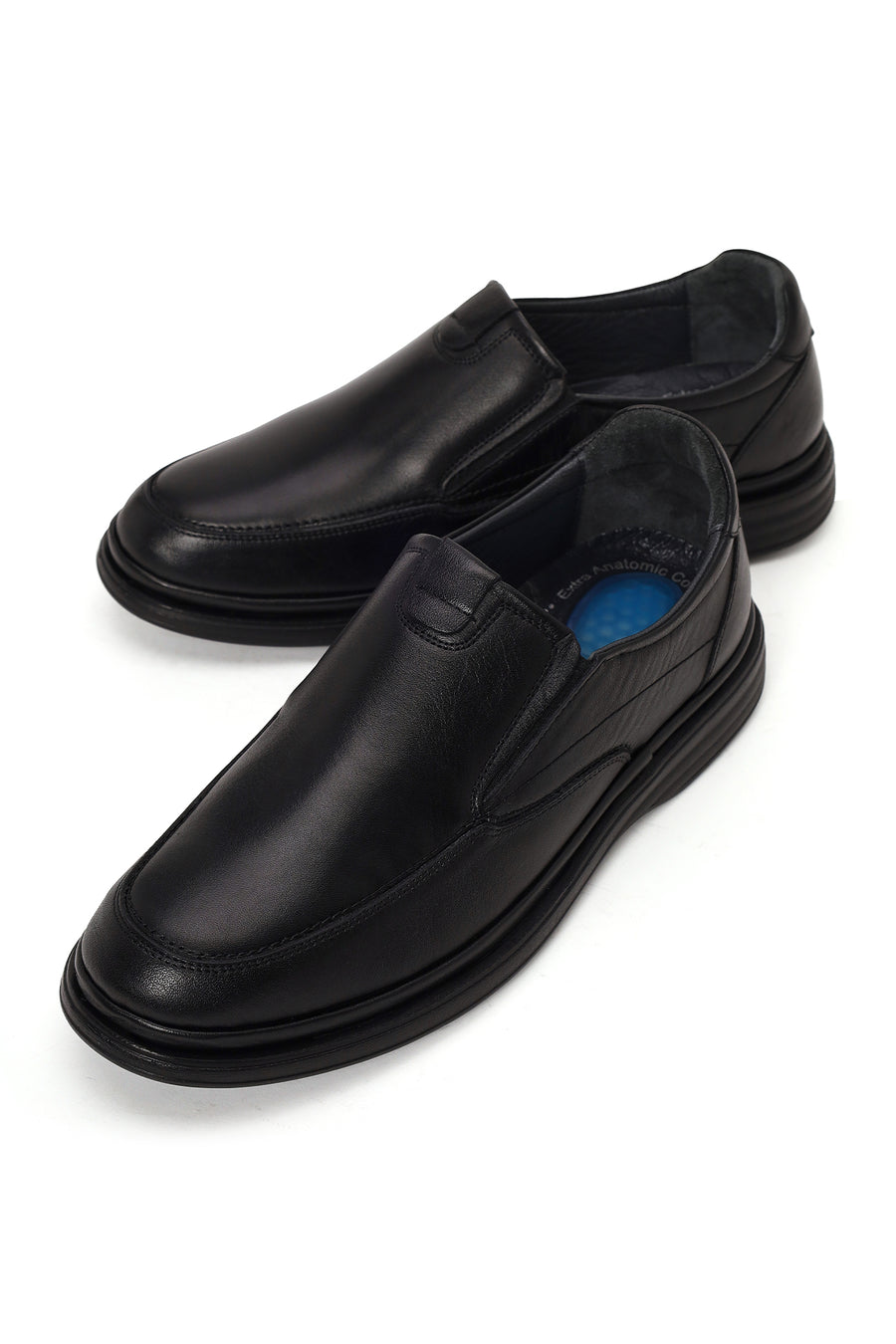 Erkek Siyah Deri Konfor Loafer