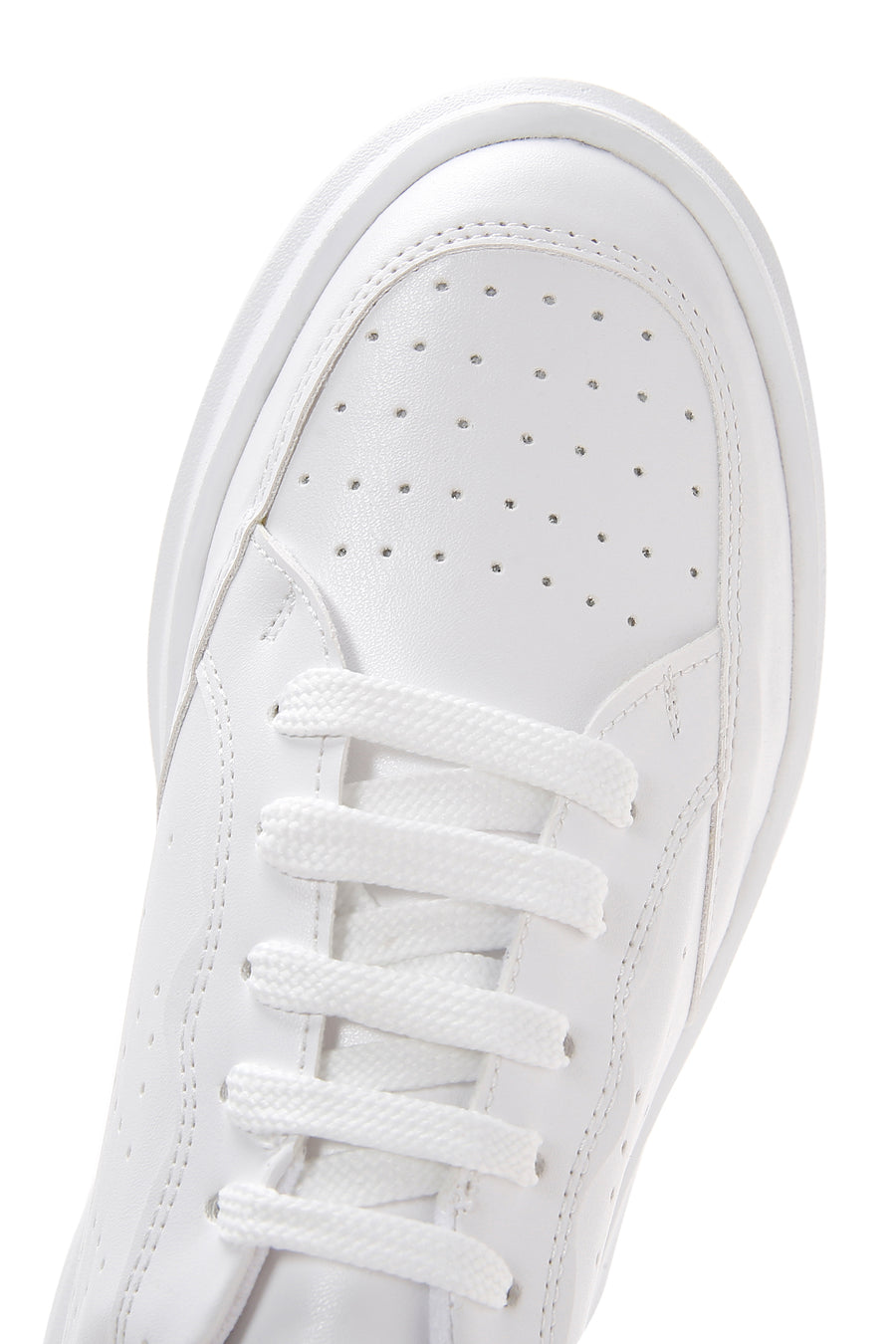 Women's White Thick Soled Sneaker