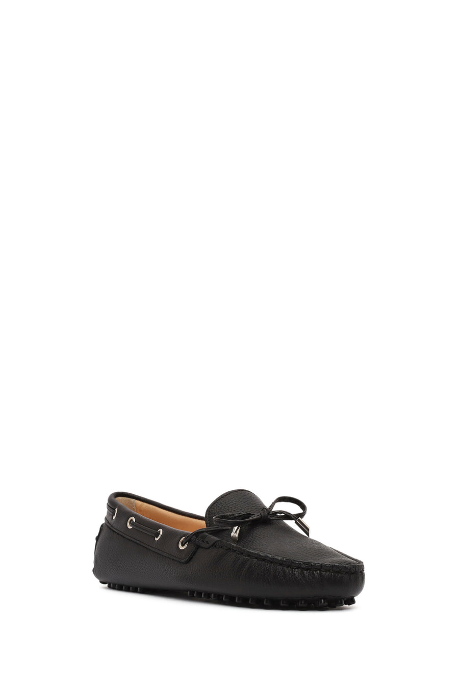 Woman Black Leather Loafer