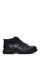 Men's Black Leather Casual Boots | Derimod