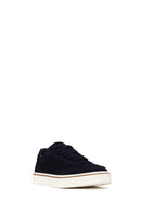 Erkek Lacivert Bağcıklı Süet Deri Sneaker | Derimod
