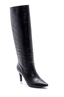 Women's Leather Thin Heeled Boots | Derimod