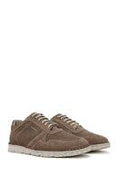 Men's Beige Lace-Up Nubuck Leather Comfort Casual Shoes | Derimod