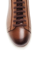 Men's Tan Leather Sneaker | Derimod