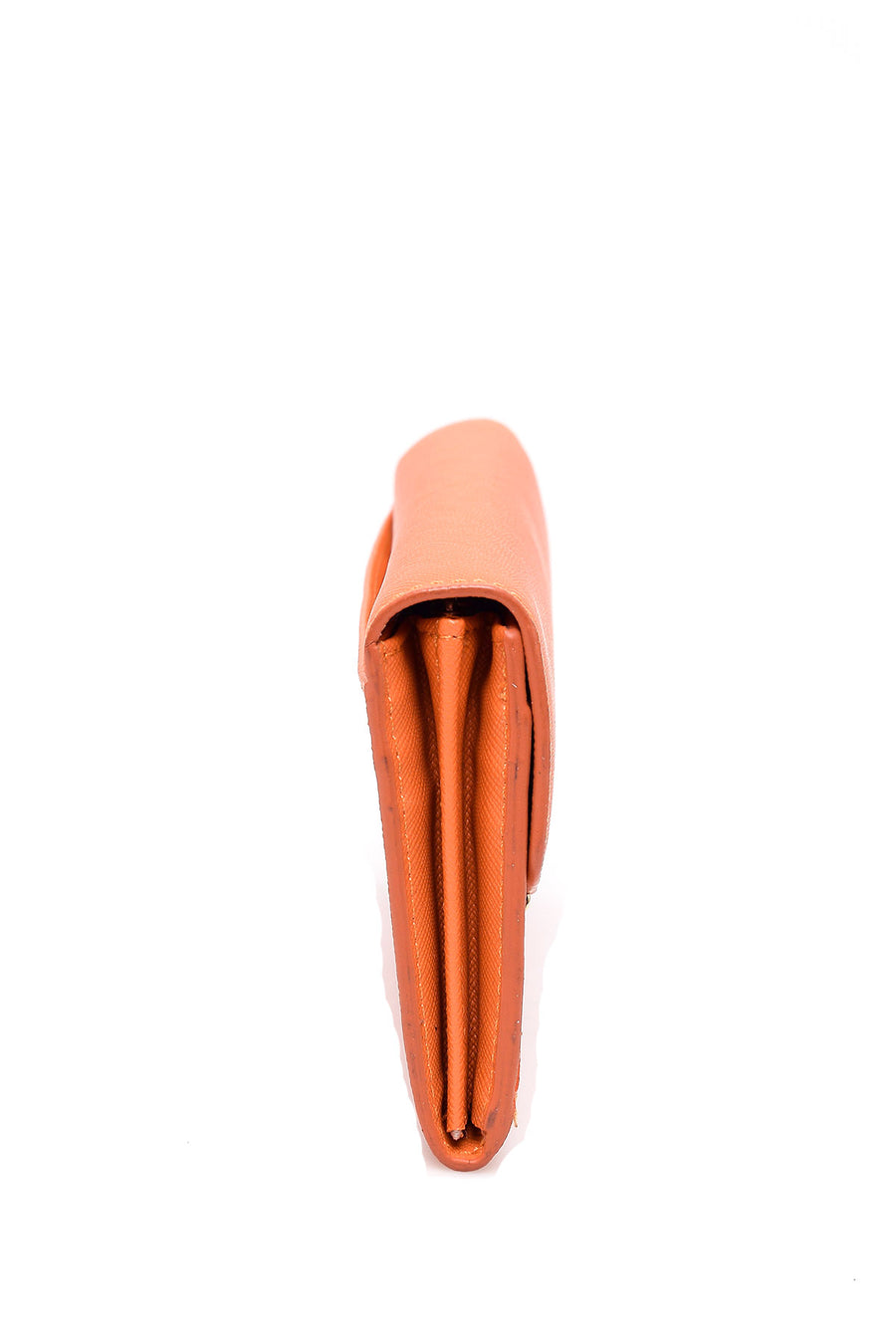 Women's Orange Faux Leather Wallet