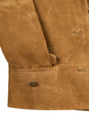 Almira Woman Camel Short Suede Leather Jacket | Derimod