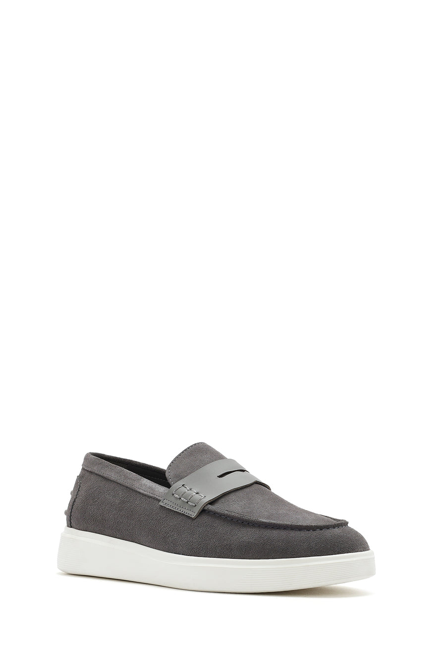 Men's Gray Thick Sole Suede Leather Casual Loafer