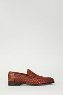 Braided Men's Leather Loafer | Derimod