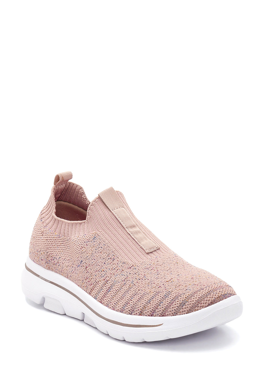 Kadın Pembe Desenli Kumaş Sneaker