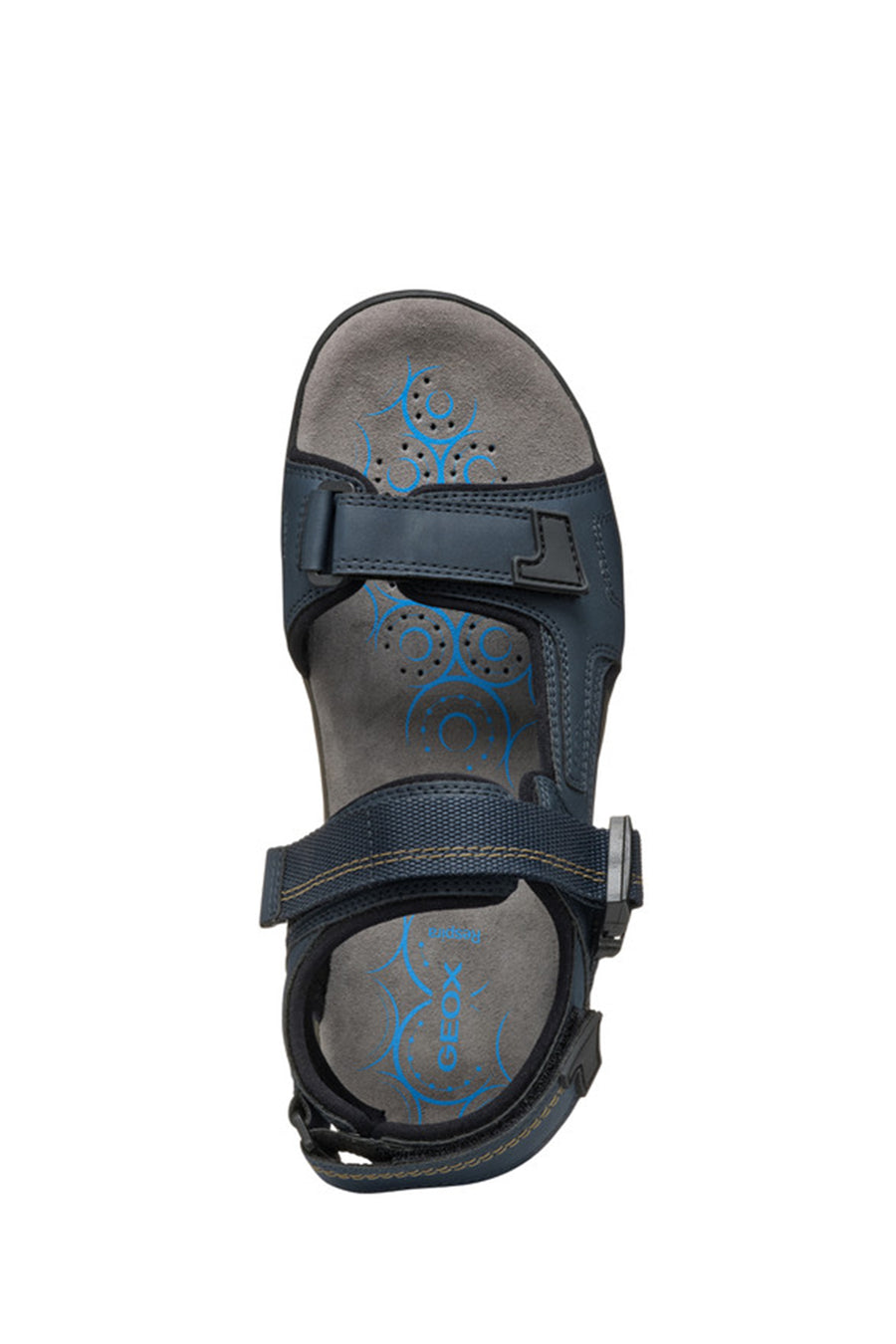 Geox Men's Navy Blue U Spherica Ec5 B- Nbk Synt.Le Double Strap Fabric Sandals