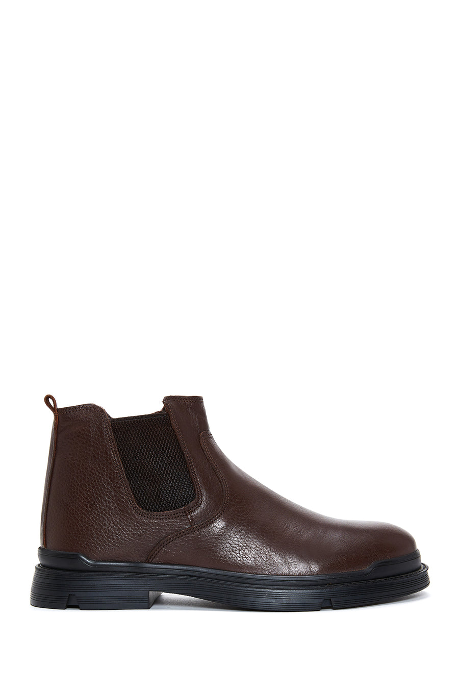 Men's Brown Leather Casual Chelsea Boots 23WFD6812FT | Derimod