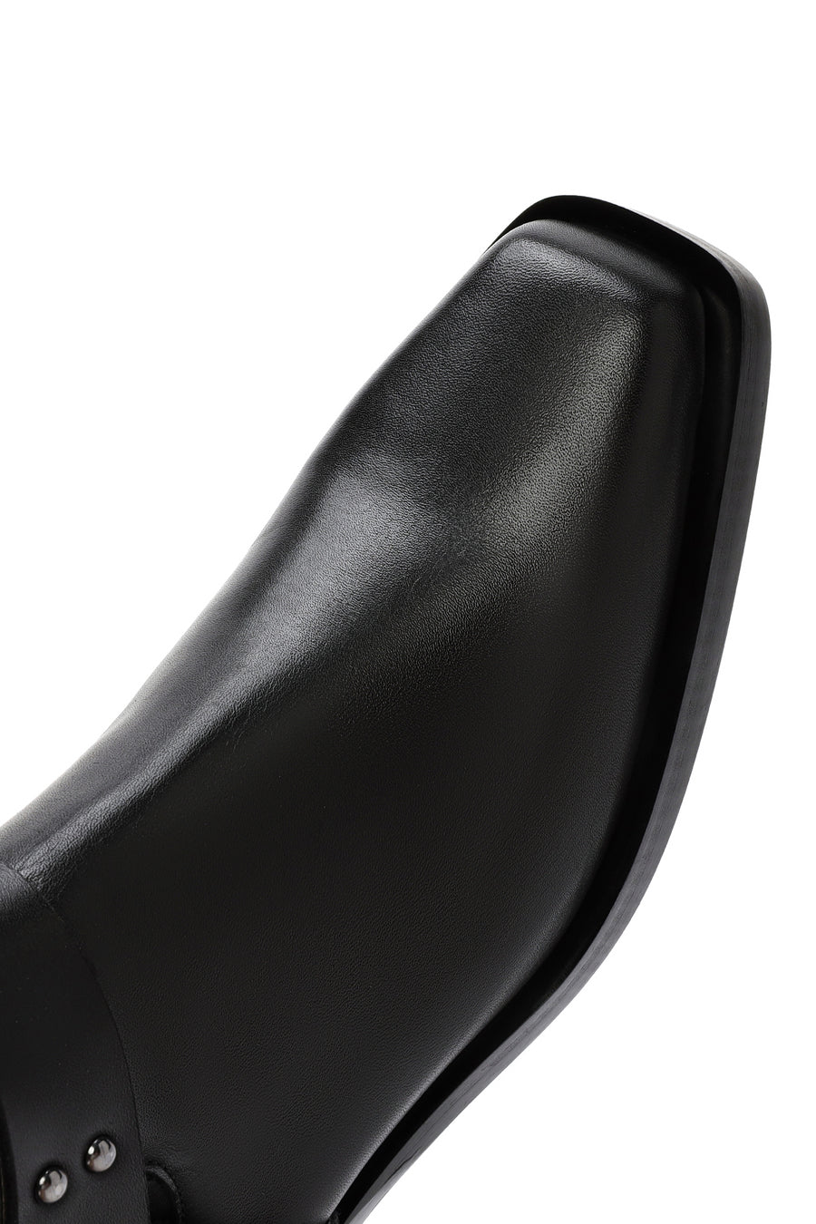 Women's Black Buckle Detailed Leather Cowboy Boots