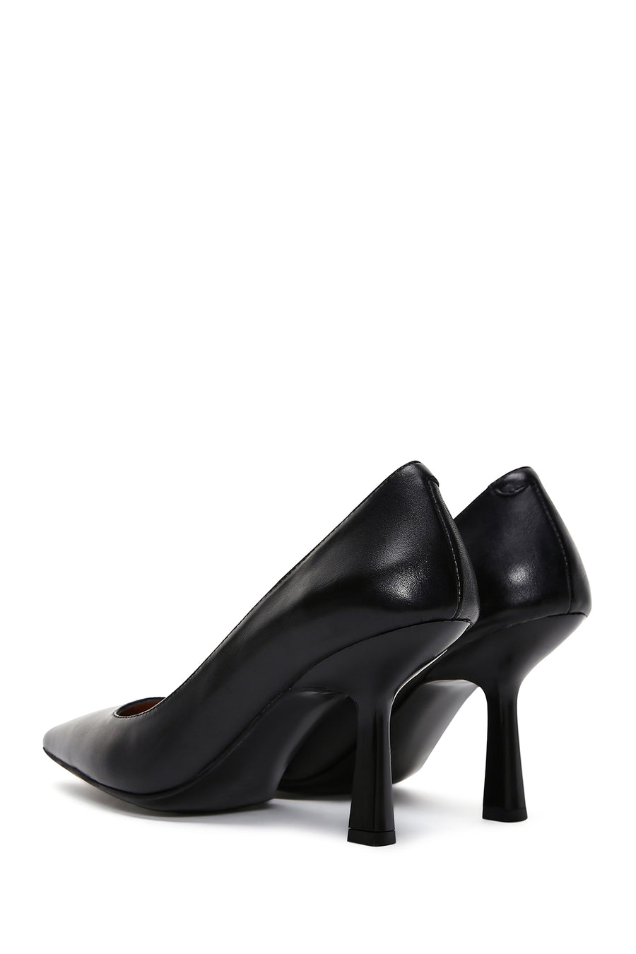 Kadın Siyah Deri Stiletto
