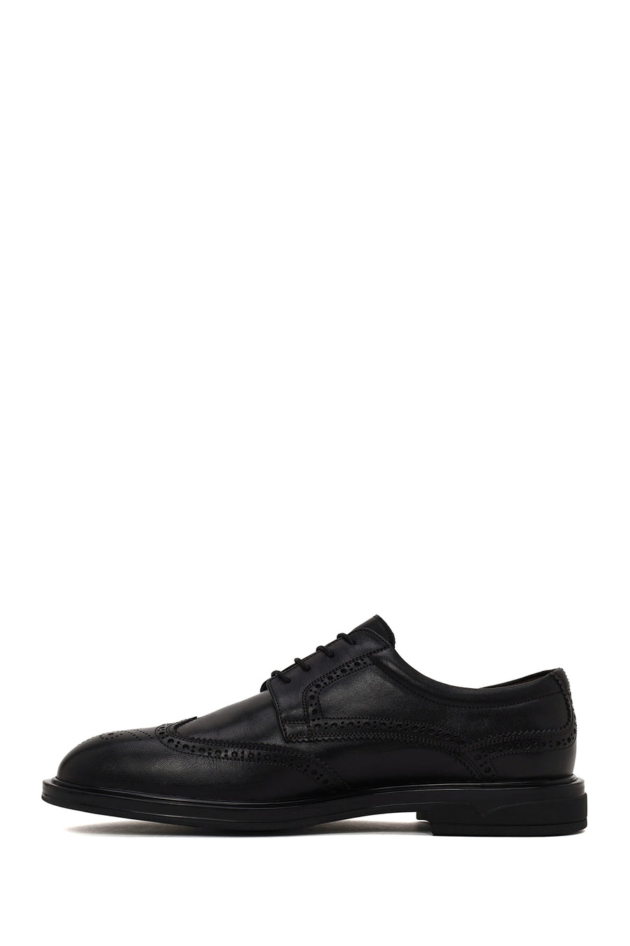 Male Black Lace-up Leather Casual Shoes