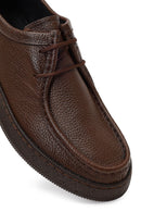 Male Brown Lace-up Leather Casual Shoes | Derimod