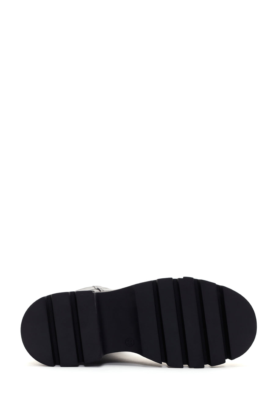 Women's Black Thick Soled Zippered Casual Boots