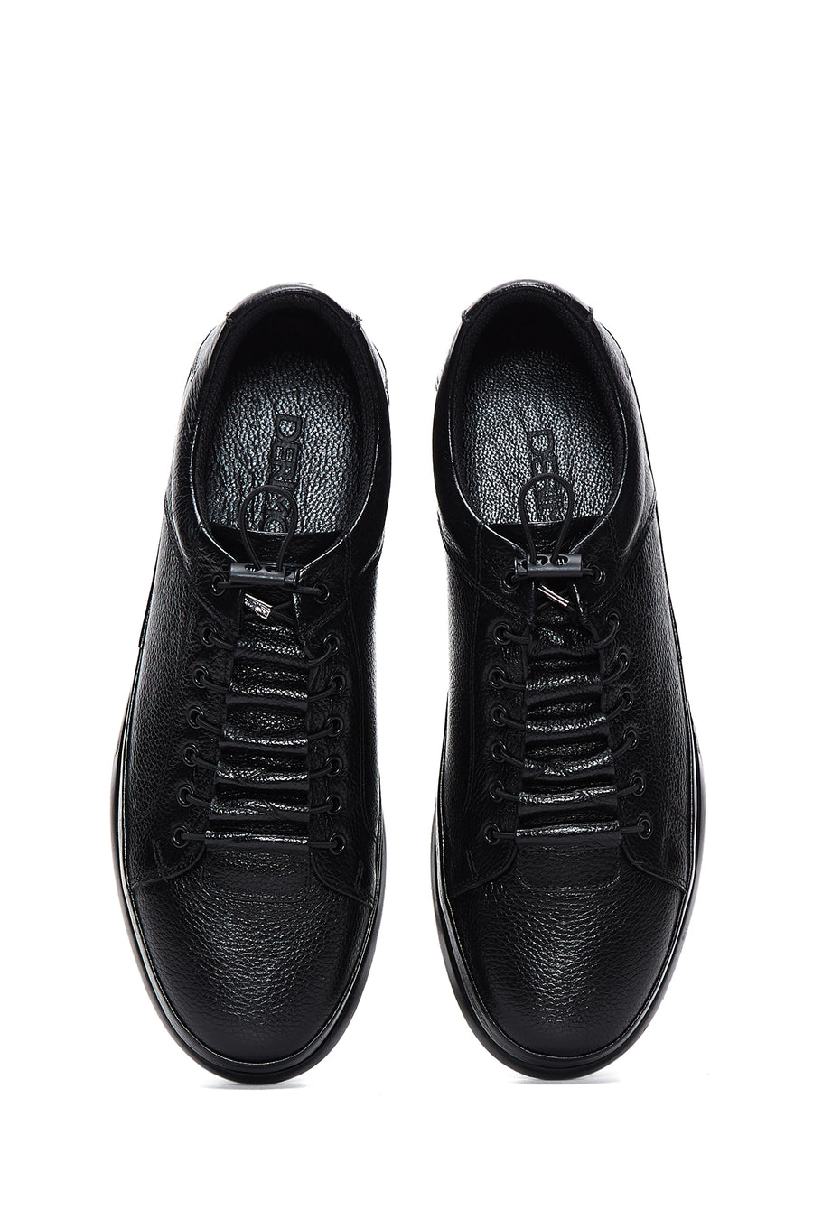 Erkek Siyah Deri Casual Sneaker