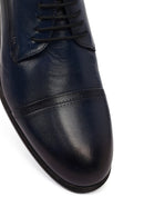 Men's Navy Blue Lace-Up Leather Classic Shoes | Derimod