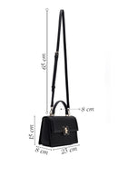 Women's Black Printed Long Strap Crossbody Bag | Derimod