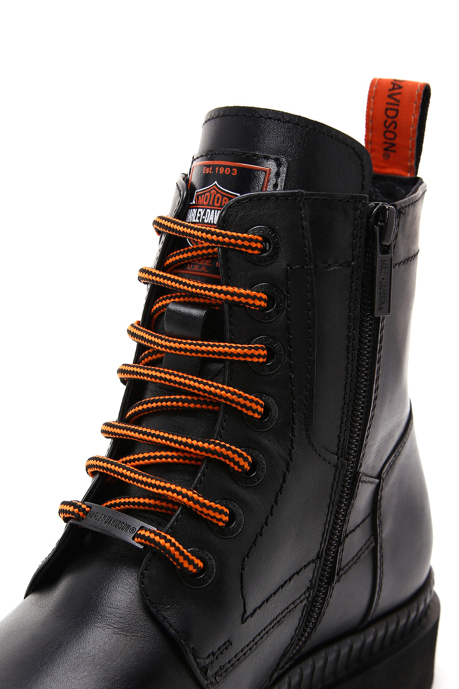 Harley Davidson Erkek Siyah Jordan Deri Postal Bot