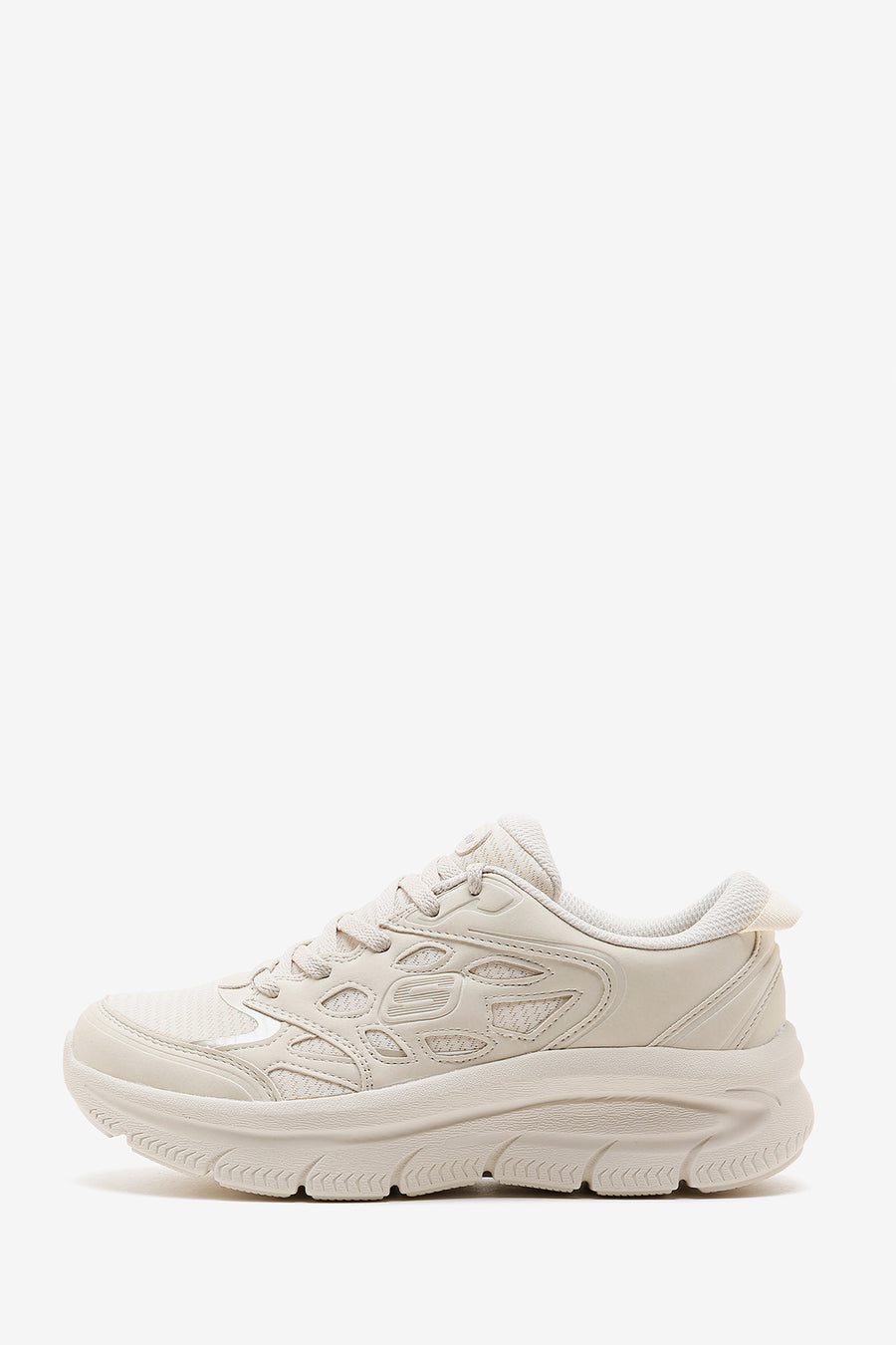 Skechers Women's White Modern D'lux Lace-up Sneaker