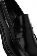 Erkek Siyah Deri Klasik Loafer | Derimod