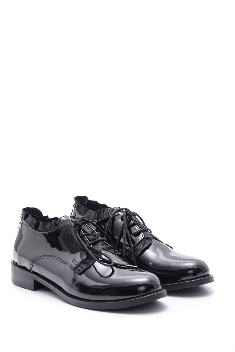 Women's Patent Leather Laced Shoes