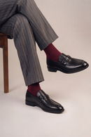 Erkek Siyah Tokalı Deri Klasik Loafer | Derimod