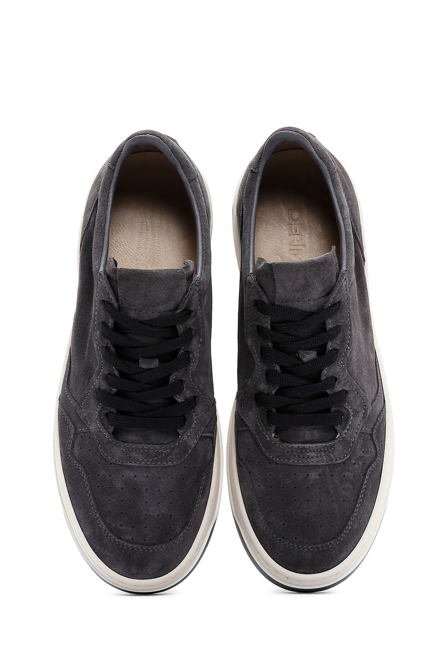 Erkek Antrasit Süet Deri Sneaker