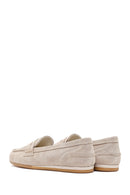 Women's Beige Suede Leather Loafer | Derimod