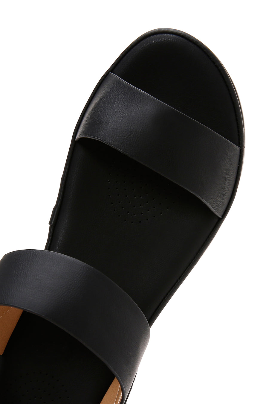 Women's Black Thick Sole Comfort Sandals