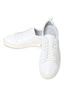 Male White Lace-Up Leather Sneaker | Derimod