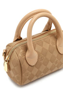 Women's Brown Long Strap Printed Mini Crossbody Bag | Derimod