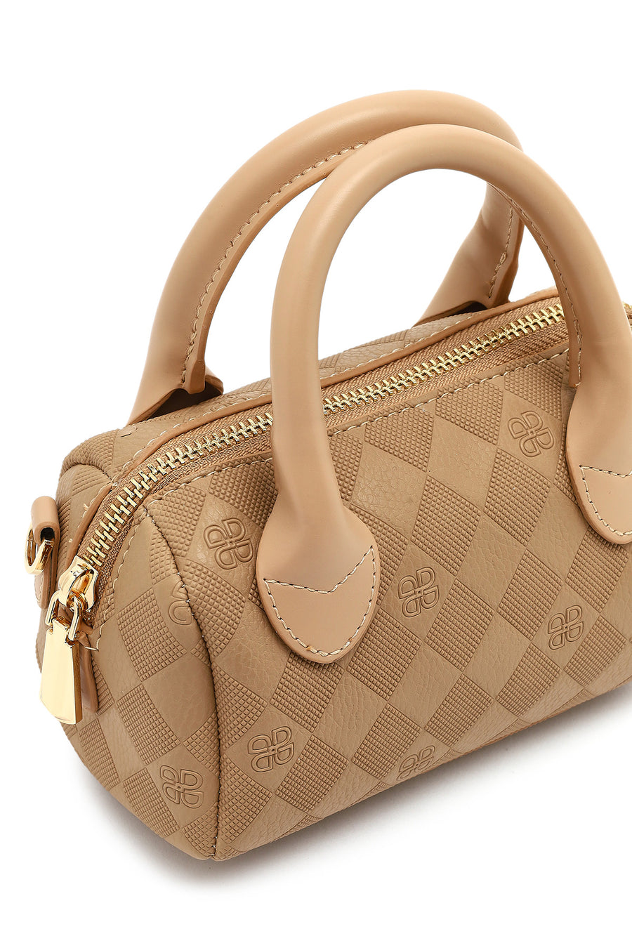 Women's Brown Long Strap Printed Mini Crossbody Bag