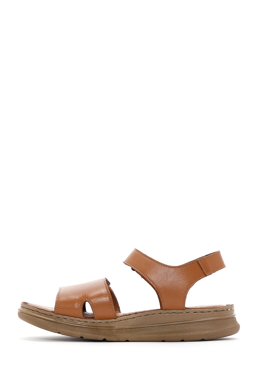Women's Tan Leather Comfort Sandals