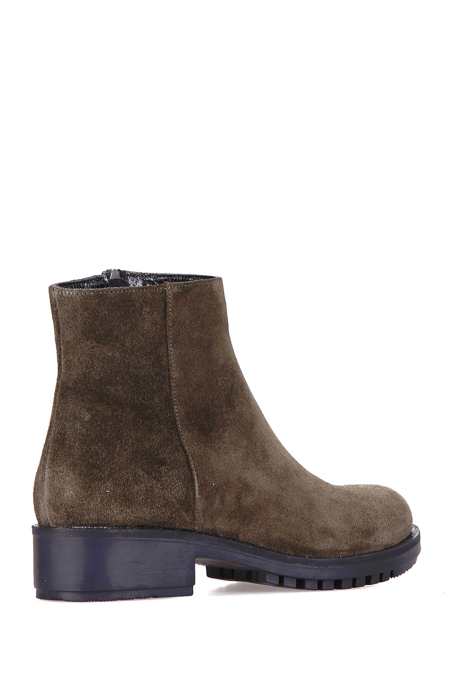 Zippered Women's Suede Boots