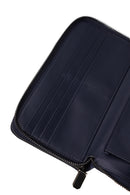 Male Navy Leather Wallet | Derimod