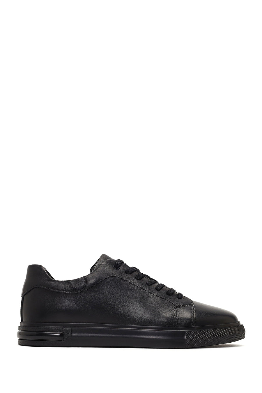 Erkek Siyah Bağcıklı Deri Sneaker 25WFD681318 | Derimod