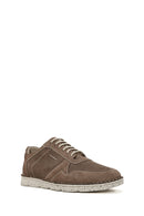 Men's Beige Lace-Up Nubuck Leather Comfort Casual Shoes | Derimod