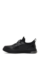 Erkek Siyah Kalın Tabanlı Deri Sneaker | Derimod