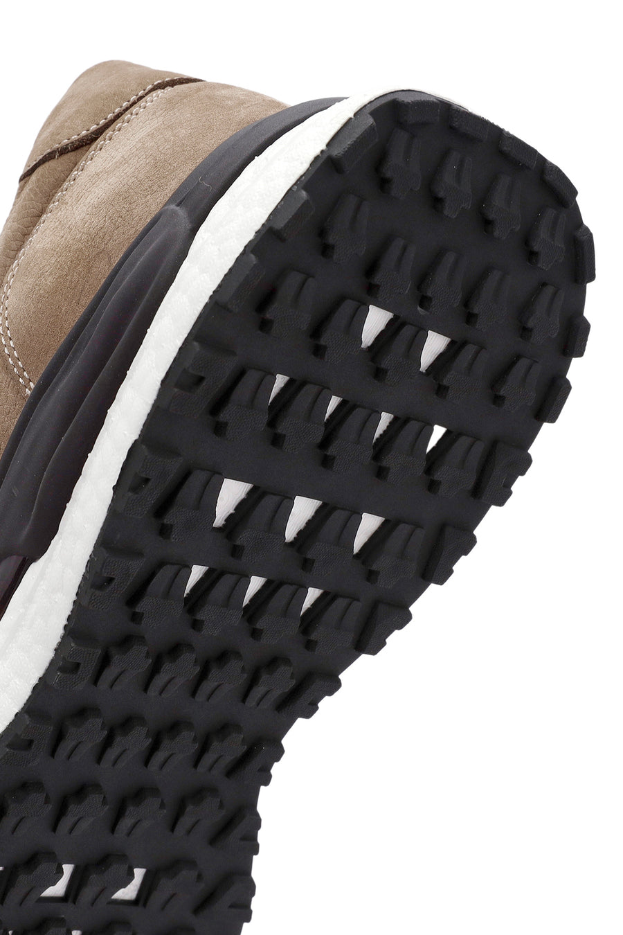 Erkek Bej Bağcıklı Nubuk Deri Sneaker