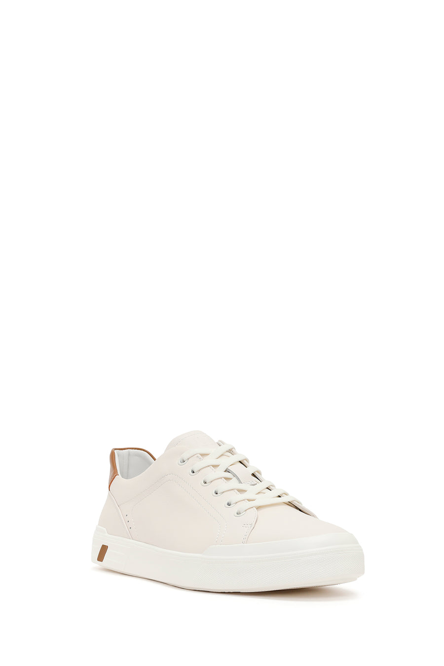 Erkek Beyaz Bağcıklı Deri Sneaker