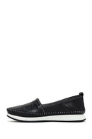 Kadın Siyah Kalın Tabanlı Deri Comfort Loafer | Derimod