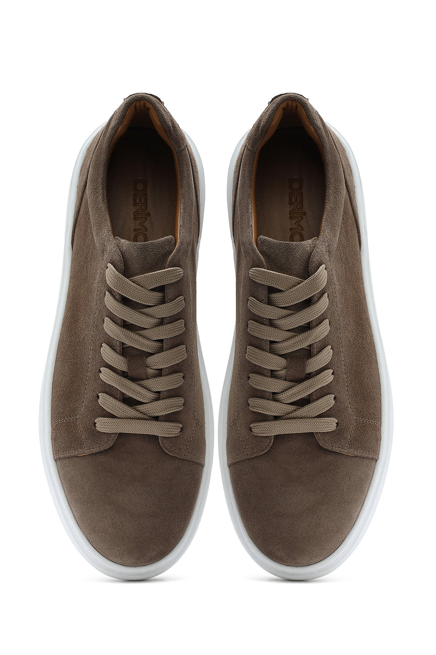 Male Beige Lace-up Suede Leather Sneaker