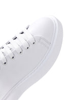 Kadın Beyaz Deri Kalın Tabanlı Sneaker | Derimod