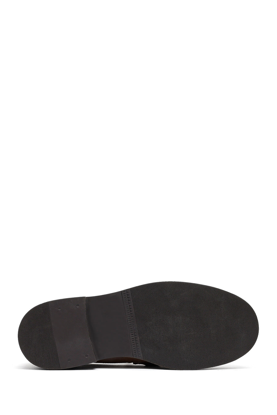 Woman Tan Buckled Suede Leather Masculine Loafer