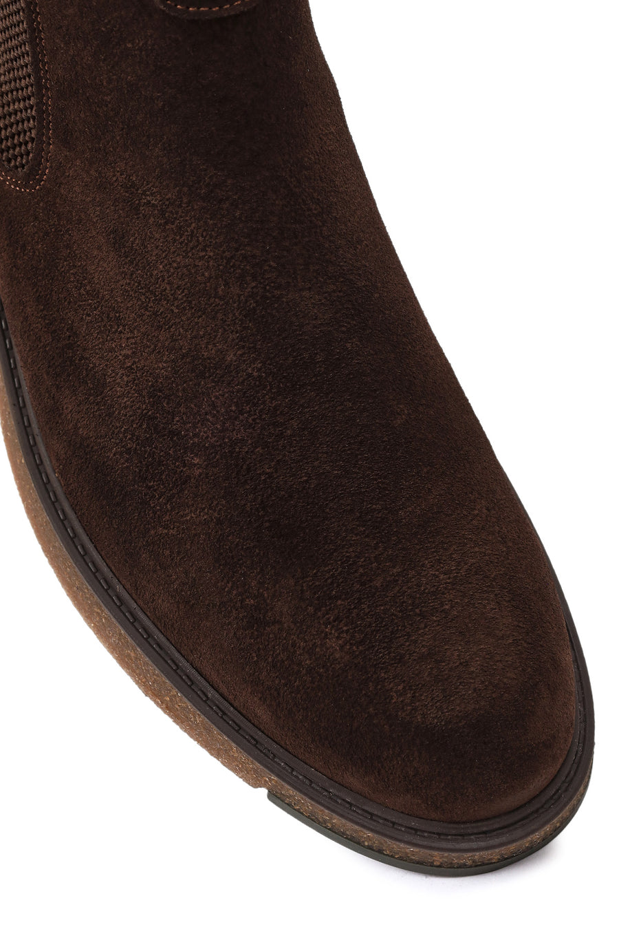 Men's Brown Suede Leather Chelsea Boots