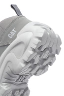 Caterpillar Men's Grey Intruder Essential Lace-Up Chunky Sole Leather Sneaker | Derimod